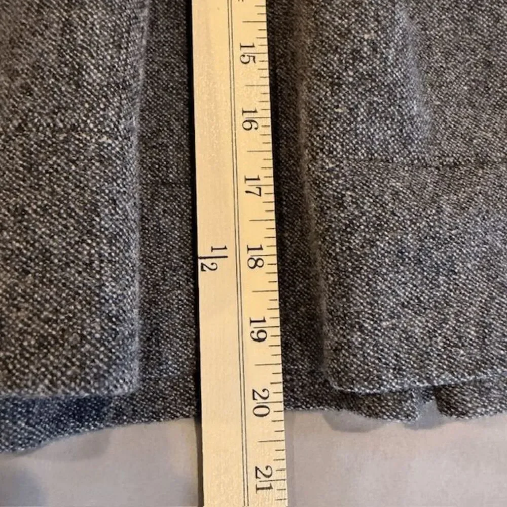Rag & Bone 100% Wool Tweed Mini Skirt Charcoal Confetti Side Zipper Size 25 (XS)